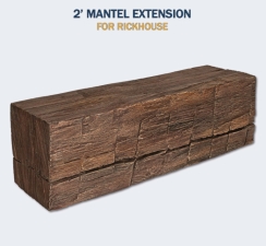 Lexington Hearth 2 Feet Extension for Rickhouse Non-Combustible Mantel Shelves