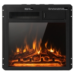 Costway 18 Inch Electric Fireplace Mantel Insert with 7 Brightness Levels