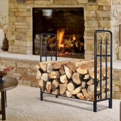 Costway 4 Foot Heavy Duty Outdoor Firewood Holder