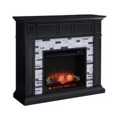SEI 45 Inch Drovling Electric Fireplace with Marble Surround