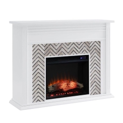SEI 50 Inch Hebbington Electric Fireplace with Marble Surround
