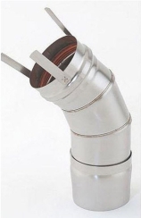 Selkirk 304-Alloy Heat-Fab Saf-T 45 Degree Elbow - 6 inch Diameter