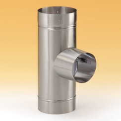 Selkirk 304-Alloy Heat-Fab Saf-T Tee with 6 inch Take-Off - 8 inch Diameter