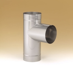 Selkirk 304-Alloy Heat-Fab Saf-T Tee with Fixed Take-Off - 7 inch Diameter
