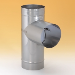 Selkirk 304-Alloy Heat-Fab Saf-T Tee with Removable Take-Off - 8 inch Diameter