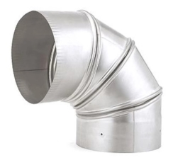 Selkirk 304-Alloy Sectioned - Adjustable Heat-Fab Saf-T 90 Degree Elbow - 6 inch Diameter