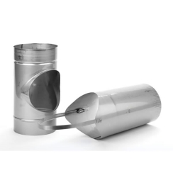 Selkirk 316-Alloy Heat-Fab Saf-T Short Tee with 10 inch Removable Crimped Take-Off - 7 inch Diameter