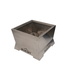 Blue Sky 22 Inch Square Peak Stainless Steel Patio Wood Burning Smokeless Fire Pit