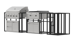 Videl Signature Collection 3 with Grill -  Griddle -  Doors -  Drawers and Customizable Island