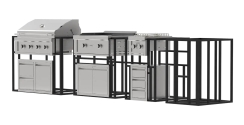 Videl Signature Collection 4 with Grill -  Griddle -  Side Burner -  Doors -  Drawers and Customizable Island