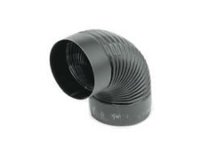 Snap-Lock Black Steel 90-Degree Stovepipe Elbow - 8-Inch Diameter