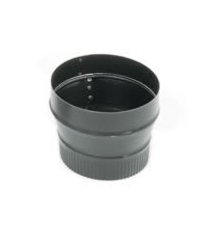 Snap-Lock Black Steel Stovepipe 7-Inch Male to 8-Inch Female Increaser