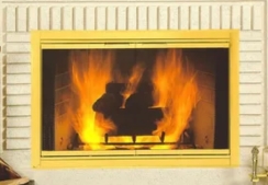 Custom Firescreen Brass Solid Fireplace Door