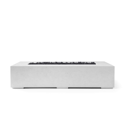 Dekko Sonoma 56 Inch Lightweight Concrete Gas Fire Pit - Match Lit Ignition