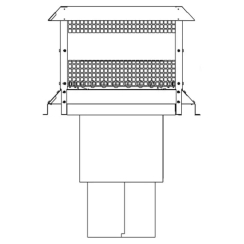 Majestic Stainless Steel ST1175 Termination Cap for SL1100 Wood Pipe