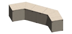 Stone Age Manufacturing 12 Foot Double Fanfold Island with Ceramic Cooker Kit without Top