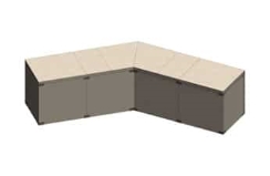 Stone Age Manufacturing 12 Foot Fanfold Island with Ceramic Cooker Kit without Top