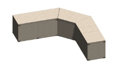 Stone Age Manufacturing 15 Foot Double Fanfold Island with Ceramic Cooker Kit without Top