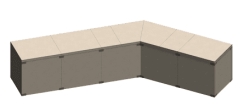 Stone Age Manufacturing 15 Foot Fanfold Island with Ceramic Cooker Kit without Top
