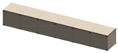 Stone Age Manufacturing 18 Foot Straight Island with Ceramic Cooker Kit without Top