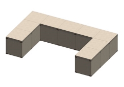 Stone Age Manufacturing 21 Foot U-Shaped Island without Top