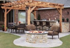 Stone Age Manufacturing 42 Inch Tall Round Outdoor Fire Pit Kit
