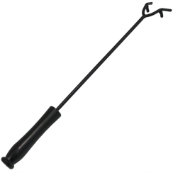 Sunnydaze 16 Inch Black Steel Log Poker with Heat Resistant Handle