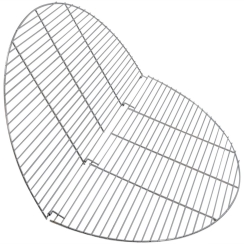 Sunnydaze 40 Inch Round Chrome-Plated Steel Foldable Outdoor Fire Pit Grill Grate