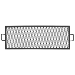 Sunnydaze 40 x 15 Inch Rectangle Heavy-Duty Steel X-Marks Fire Pit Grill Grate