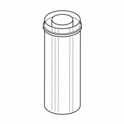 Superior 12-Inch Long Chimney Conversion Pipe - For Adapting Superior 8DM to FTF8 Chimneys