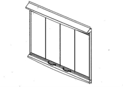 Superior Brushed Stainless Steel Outdoor Bi-Fold Doors with Frame and Hood for VRE4336 Fireplaces