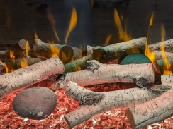 Sustainable Hearth Fallen Birch Fire Media Kit for 50 Inch Optic Fireplaces