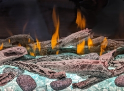 Sustainable Hearth 50 Inch Seashore Fire Media for Optic Electric Fireplace