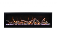 Amantii 34 Inch Symmetry Lumina Wall-Mounted and Built-In Linear Electric Fireplace