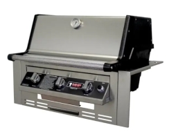MHP Grills 27 Inch T3G4 Stainless Steel Built-In Tri Burn Gas Grill Head with SearMagic Grids