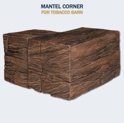 Lexington Hearth Corner Mantel for Tobacco Barn Non-Combustible Mantel Shelves