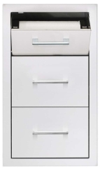 TrueFlame 17 Inch Two-Drawer and Paper Towel Holder Outdoor Kitchen Combo with TrueFlame Handles