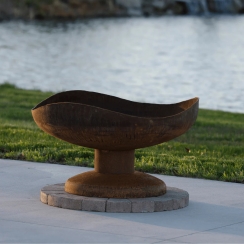 The Fire Pit Gallery 36 Inch Sand Dune Fire Pit with Pedestal Base
