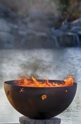 The Fire Pit Gallery 37 Inch A Walk on the Beach Fire Pit with Flat Steel Base