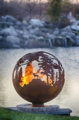 The Fire Pit Gallery 37 Inch High Mountain Sphere Fire Pit