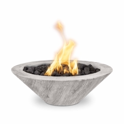 The Outdoor Plus 32 Inch Cazo Wood Grain Gas Fire Bowl
