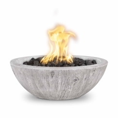 The Outdoor Plus 27 Inch Sedona Wood Grain Gas Fire Bowl