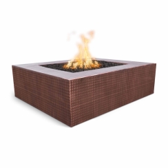 The Outdoor Plus 42 Inch Quad Copper Gas Fire Pit with Flame Sense