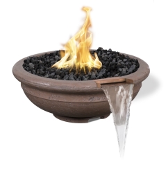 The Outdoor Plus 36 Inch Rodeo GFRC Gas Fire and Water Bowl