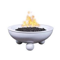 The Outdoor Plus 36 Inch Sedona Metal Powder Coat Gas Fire Bowl with Round Legs