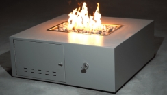 The Outdoor Plus 42 Inch Gallaway Hammered Copper Gas Fire Pit