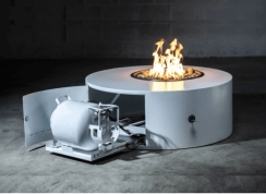 The Outdoor Plus 42 Inch Isla Hammered Copper Gas Fire Pit