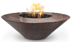 The Outdoor Plus 48 Inch Cazo Copper Wide Ledge Gas Fire Pit