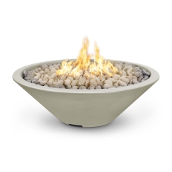 The Outdoor Plus 60 Inch Cazo GFRC Narrow Lip Gas Fire Pit with Flame Sense