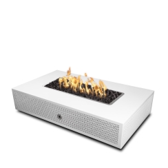 The Outdoor Plus 48 Inch Manila LED Powder Coat Steel Gas Fire Pit with Flame Sense